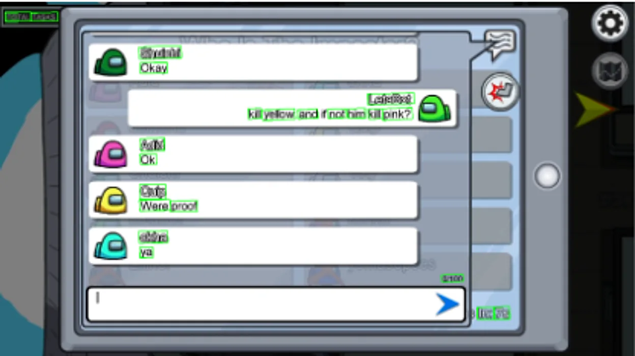 Among Us imposter detection project screenshot